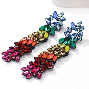 Crystal Rainbow Drop Earrings